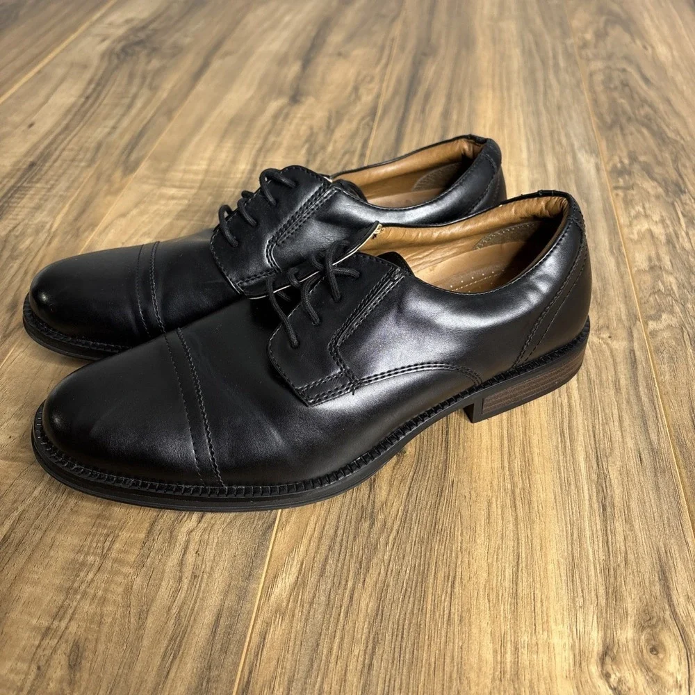 George Dress‎ Oxfords Men's Size 9 Shoes Black Leather
